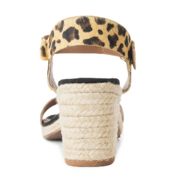 🐆LEOPARD print Genuine Cowhide & Leather Sandal Rope Heal TREND Spring Break - Picture 4 of 4